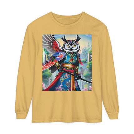Cyberpunk Samurai Owl Long Sleeve T-Shirt