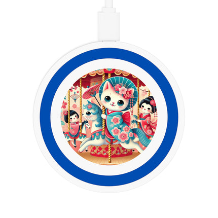 Geisha Kitten's Enchanted Carousel Ride Quake Wireless Charging Pad