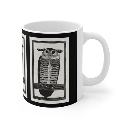 Horned Owl by Samuel Jessurun de Mesquita Ceramic Mug 11oz
