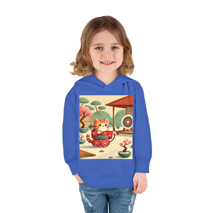 Archer Kitten in the Zen Garden Toddler Pullover Fleece Hoodie