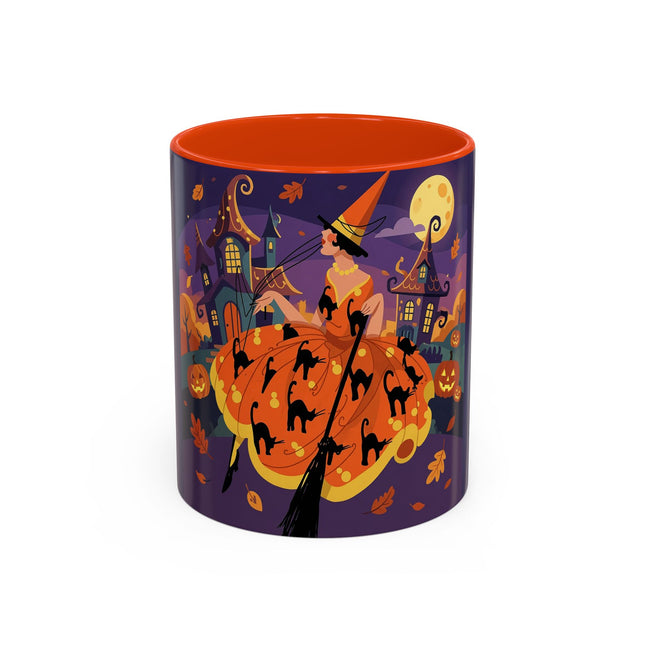 🐈‍⬛🎃 The Black Cat Witch Of Pumpkin Manor Colorful Mug – Whimsical Halloween Charm