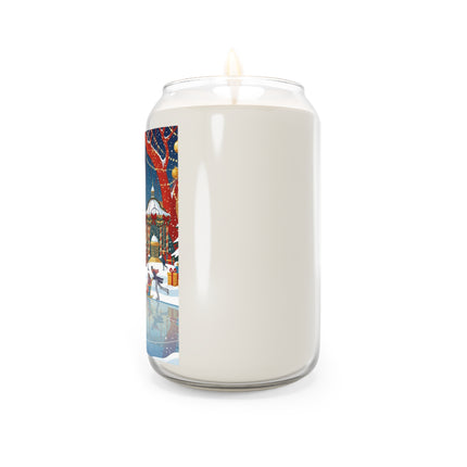 ⛸️🎄 The Christmas Skating Pavilion Scented Soy Candle – Art Deco Holiday Fantasy