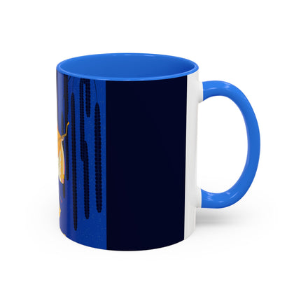 Celestial Melody Colorful Mug (11oz, 15oz) – Musical Grace, Starlit Beauty & Art Deco Elegance