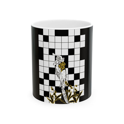 The Distressed Beauty of Crossword by Kaichi Kobayashi Ceramic Mug 11oz