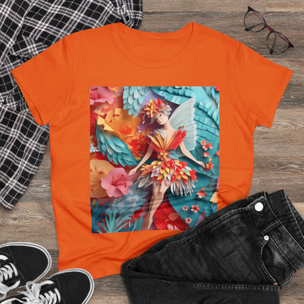 Hibiscus Fairy Women's Midweight Cotton Tee