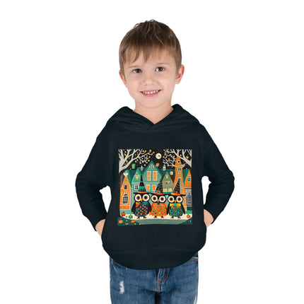Night of the Trick-or-Treating Owlets Toddler Pullover Fleece Hoodie