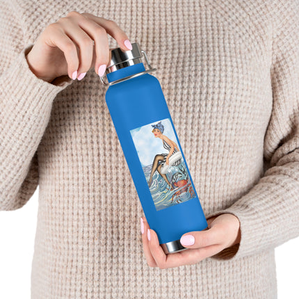 Playful Waves and Fashion Follies Copper Vacuum Insulated Bottle, 22oz