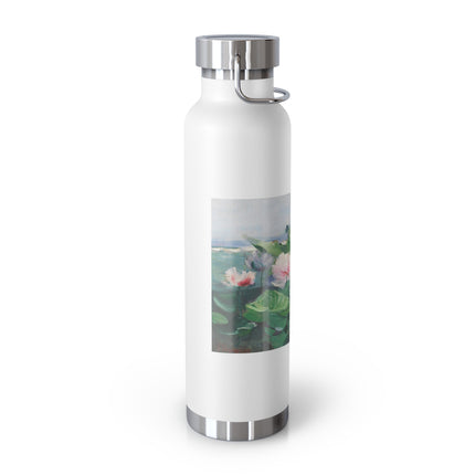 Water Lilies by Karl Hagemeister Copper Vacuum Insulated Bottle, 22oz