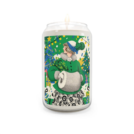 🍀🎄 The Emerald Holly Christmas Scented Soy Candle – Art Deco Holiday Elegance