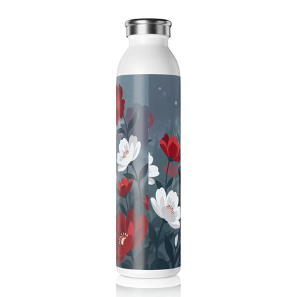 🚗🌺 The Lady Of The Grand Touring Car Slim Water Bottle – Art Deco Motoring Elegance