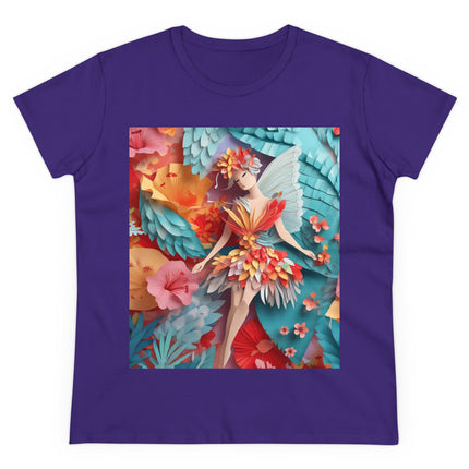 Hibiscus Fairy Women's Midweight Cotton Tee