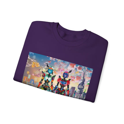 Cyber Punk Robot Models Unisex Heavy Blend™ Crewneck Sweatshirt