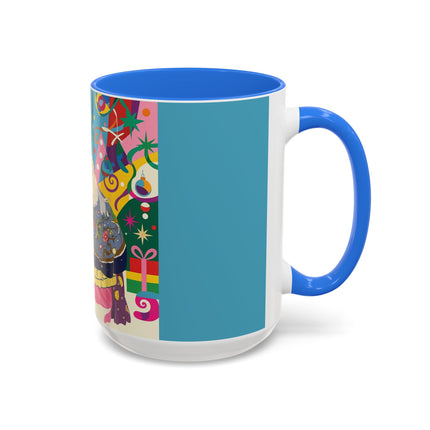 🎀✨ The Christmas Court Of Joy Colorful Mug – Art Deco Holiday Fantasy