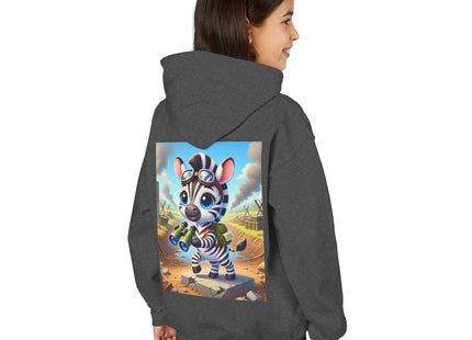 Zebra Lookout Youth Heavy Blend Hooded Sweatshirt