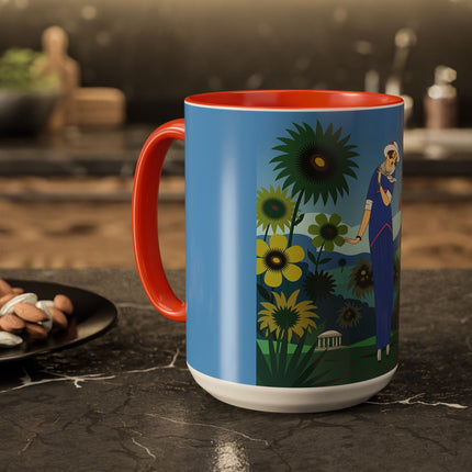 The Secret Language Of Flowers Colorful Mugs – Art Deco Botanical Elegance