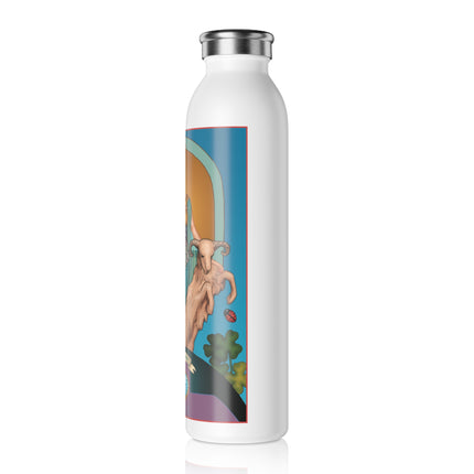 March & Aquamarine (Gem Series) by Sofia Chiostri Slim Water Bottle