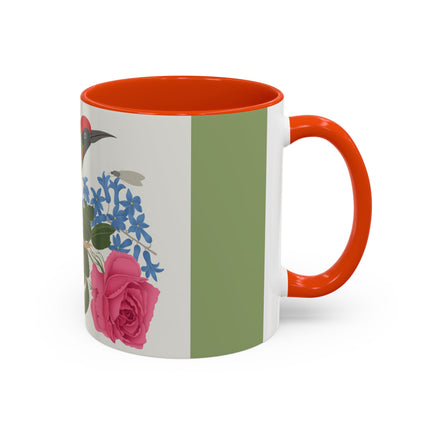 Woodpecker & Rose Colorful Mugs – Vibrant Spring & Bold Beauty