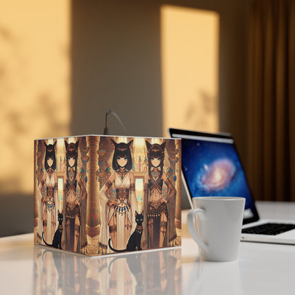 🐱🏛️ The Egyptian Priestess Cats Light Cube Lamp – Temple Guardians & Ancient Grace