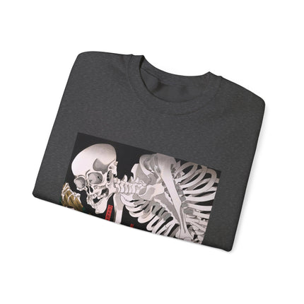 Mitsukuni Defying the Skeleton Spectre by Utagawa Kuniyoshi Heavy Blend™ Crewneck Sweatshirt