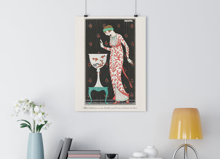 Robe d'Intérieur en Soie Brochée by George Barbier Giclée Art Print
