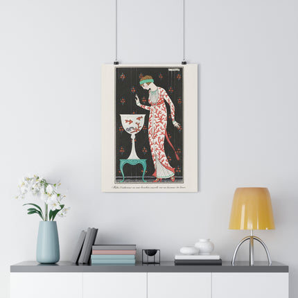 Robe d'Intérieur en Soie Brochée by George Barbier Giclée Art Print