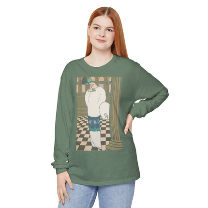 Les Hermines by Georges Lepape Garment-dyed Long Sleeve T-Shirt