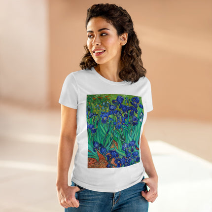 Irises by Van Gogh Women's Midweight Cotton Tee