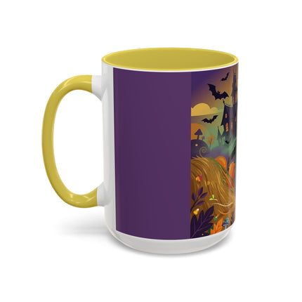 🌙🎃 The Scarecrow Of Haunted Hollow Colorful Mug – Whimsical Halloween Mystery
