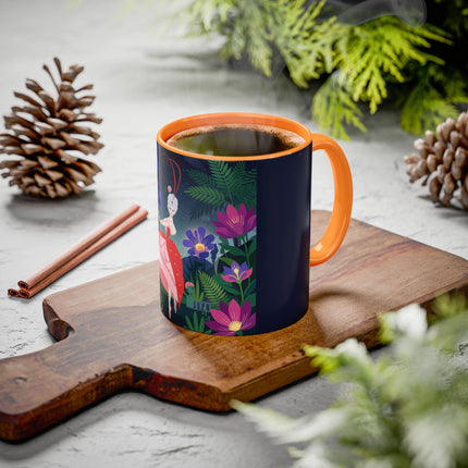 Moonlight Waltz Among The Blossoms Colorful Mugs – Art Deco Floral Enchantment