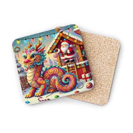 Playful Dragon's Christmas Coasters