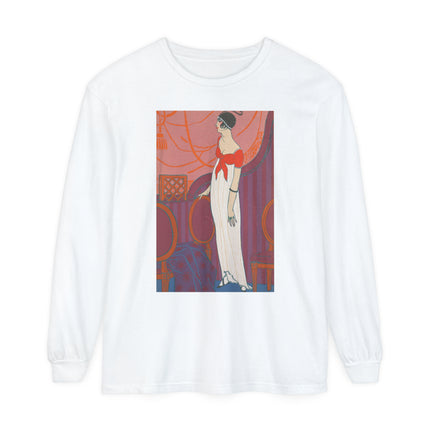 L’Entracte by Georges Lepape Garment-dyed Long Sleeve T-Shirt