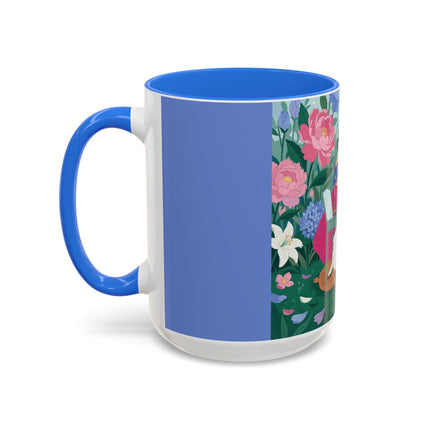 The Ladies Of The Blossoming Vanity Colorful Mugs – Art Deco Floral Elegance