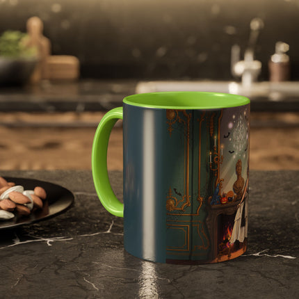 🕯️🎃 The Moonlit Manor Drawing Room Colorful Mug – Elegant Halloween Charm