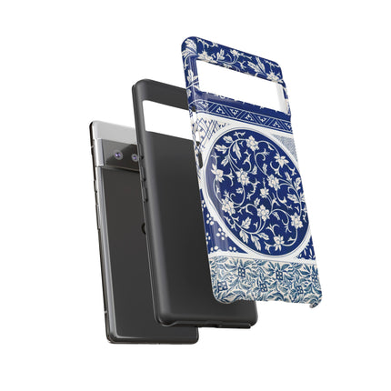 Blue Flower Pattern by Owen Jones Phone Cases