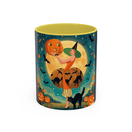 🦇🎃 The Witch Of Batwing Pumpkin Hollow Colorful Mug – Moonlit Halloween Charm