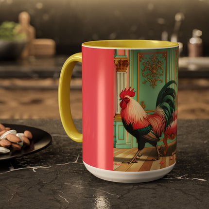 The Salon Rooster Colorful Mugs (11oz, 15oz)