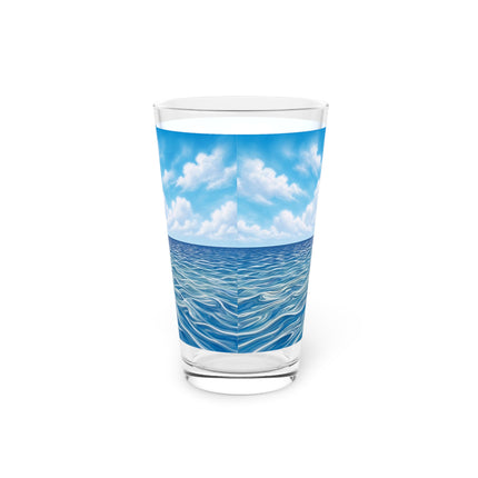 🦀🌊 The Seaside Crab Ride Pint Glass – Art Deco Beach Whimsy