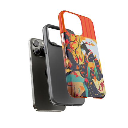 Black Cat in Kimono Phone Cases