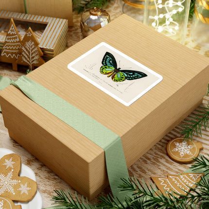 Green Birdwing by Charles Dessalines D' Orbigny Kiss-Cut Stickers (4 Sizes)