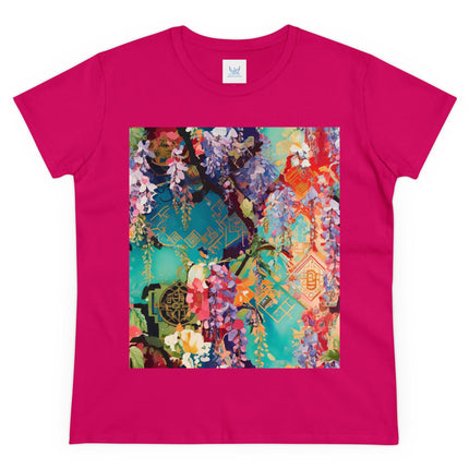 Golden Wisteria Symphony Women's Midweight Cotton Tee