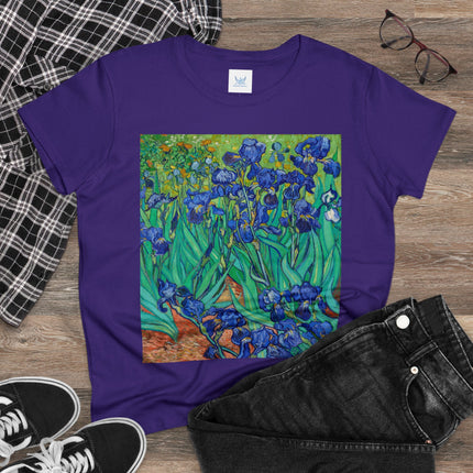 Irises by Van Gogh Women's Midweight Cotton Tee