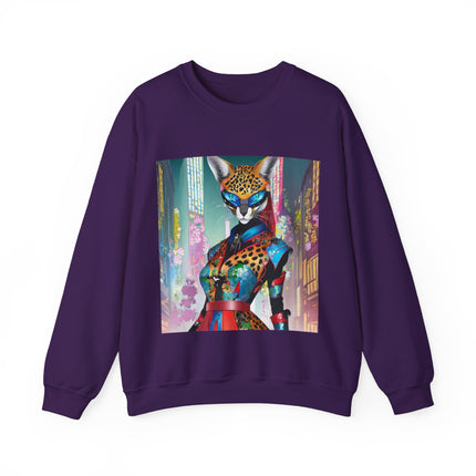Cyber Cat Glamour Unisex Heavy Blend™ Crewneck Sweatshirt