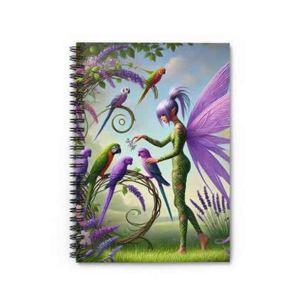 Lavender-Winged Fairy Spiral Notebook - Ruled Line