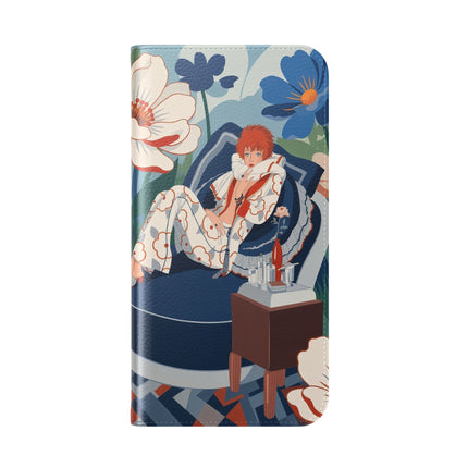 🌺🪞 The Lady Of The Grand Flower Salon Flip Case – Art Deco Floral Elegance