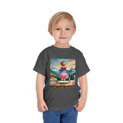 Hippos Hit the Books Toddler Short Sleeve Tee