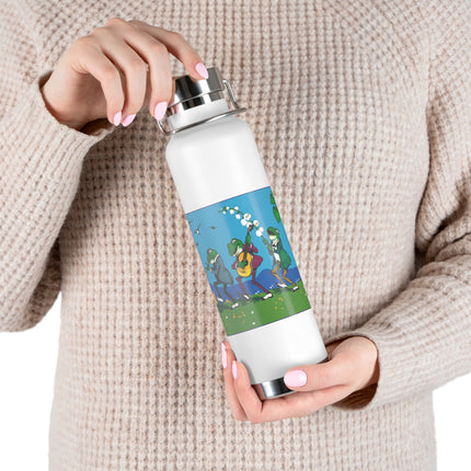 Frog and Beetle Band Copper Vacuum Insulated Bottle, 22 oz
