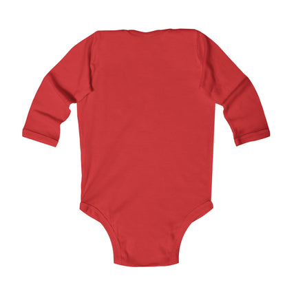 Butterfly Chase Leopard Cub Baby Long Sleeve Bodysuit – Whimsical Meadow Adventure Design