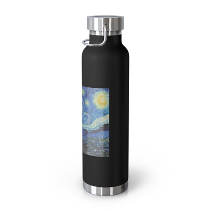 The Starry Night by Vincent Van Gogh Copper Vacuum Insulated Bottle, 22oz