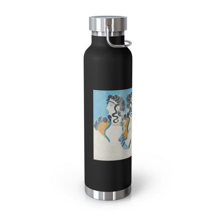 Reproduction of Ladies in Blue by Emile Gilliéron Copper Vacuum Insulated Bottle, 22oz