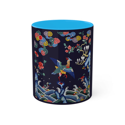 Rank Badge with Mandarin Duck Colorful Mugs, 11oz
